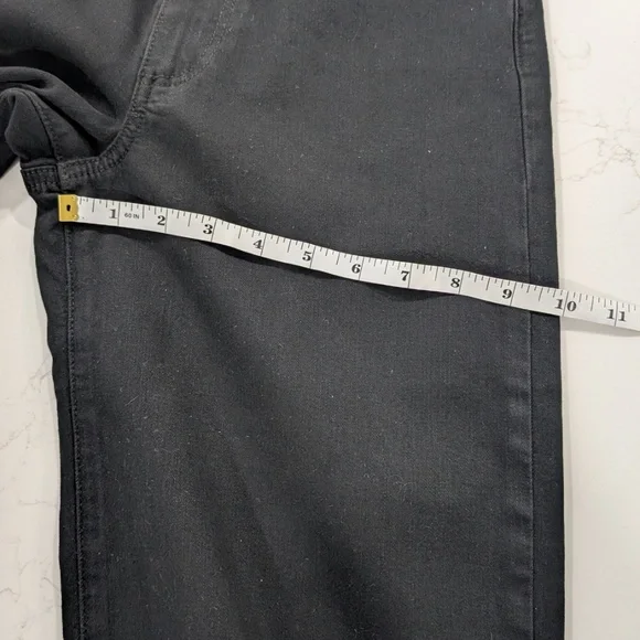 PAIGE Anessa 33 High Rise Wide Leg Jeans Black Shadow NWT Size 23 Full Length - Picture 13 of 15